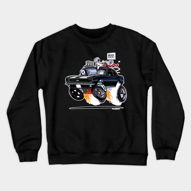 RAT POWER 1967 Camaro Black Crewneck Sweatshirt by vincecrain